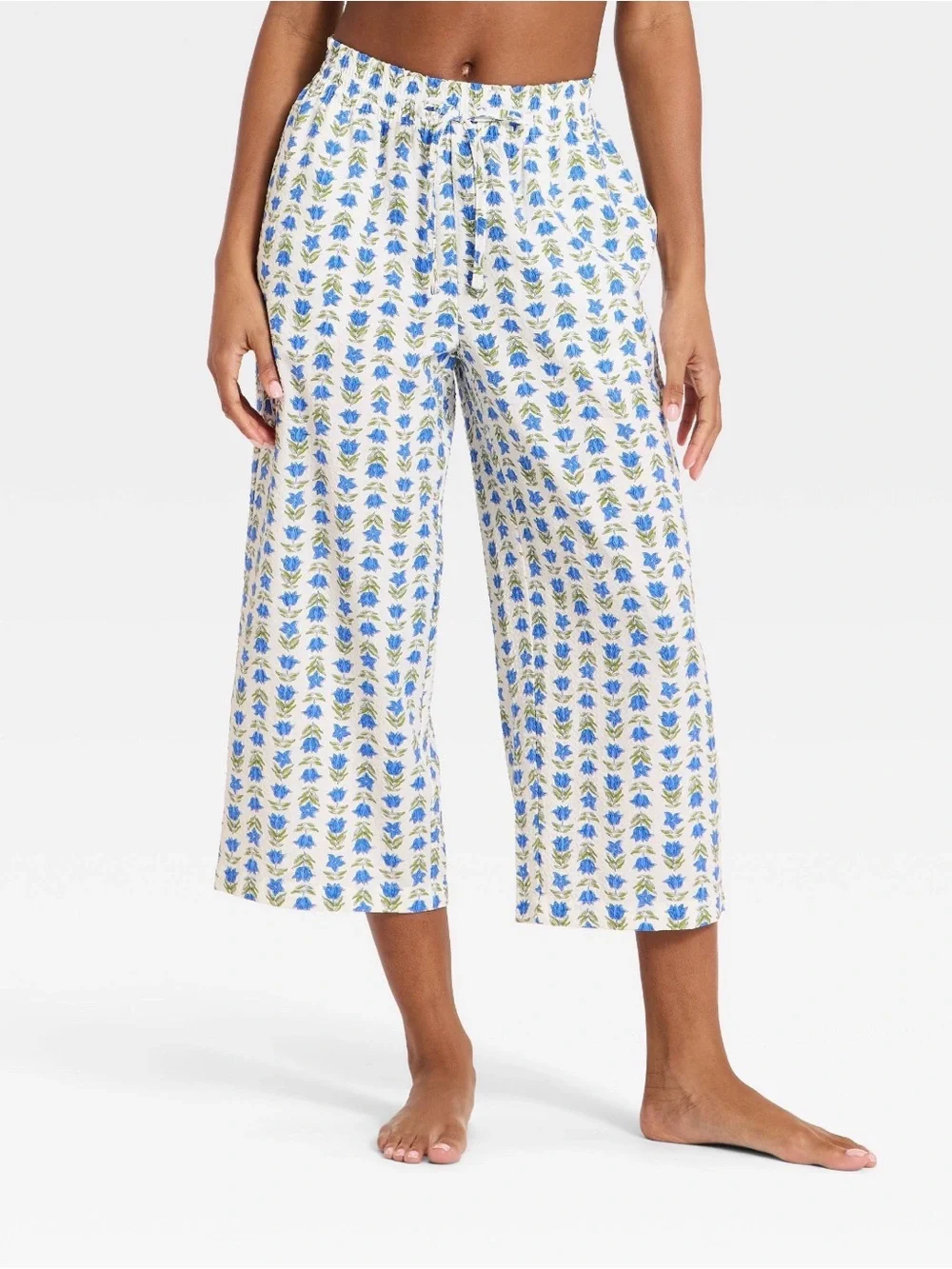 Seersucker Matching Set Blue Floral by Auden - NWT